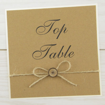 Rustic Button Table Name / Number