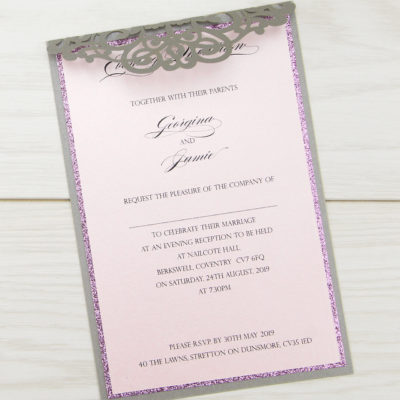 Ruby with Glitter Evening Invitation