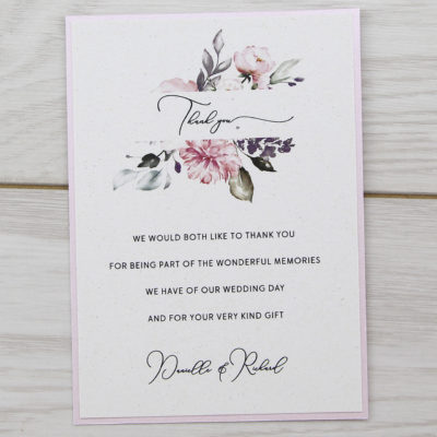 Bryony Pinks Thank you Card