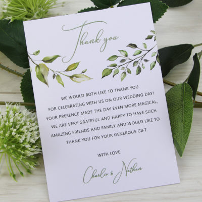 Willow Thank you Card