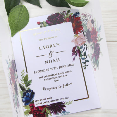 Lauren Claret Wedding Invitation