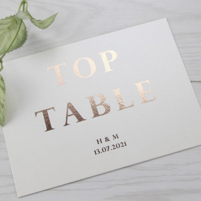Mason Table Name / Number