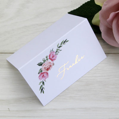 Frankie Pinks Place Card