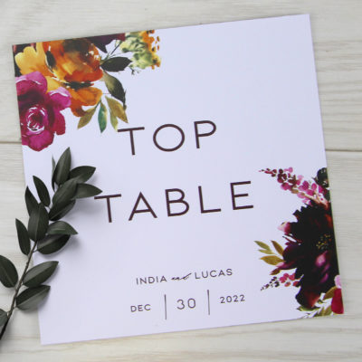 India Table Name / Number