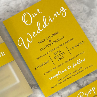 Skyler Wedding Invitation – Teals / Oranges / Yellows