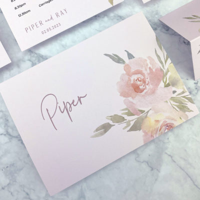 Piper Pinks Table Name / Number
