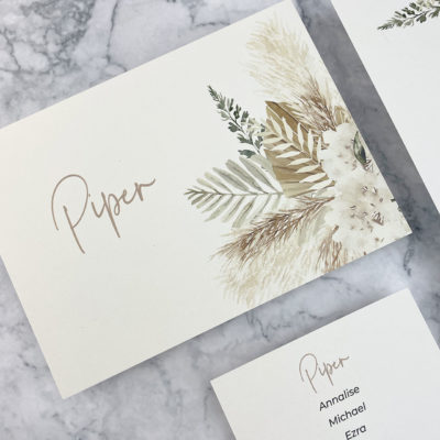 Piper Table Name / Number – Boho